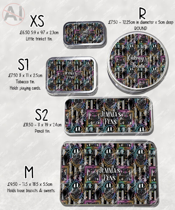 20158 bat frames personalised gothic storage tin 4