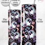 gardening ghosts gothic straight tumbler option to personalise