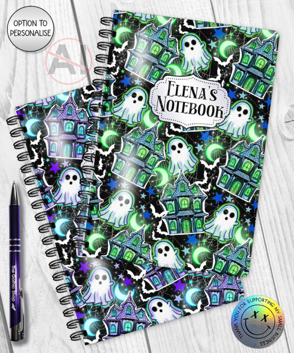 20165 haunted house personalised notebook 1