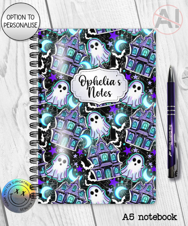20165 haunted house personalised notebook 2
