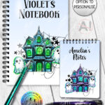 20165 haunted house personalised notebook 5