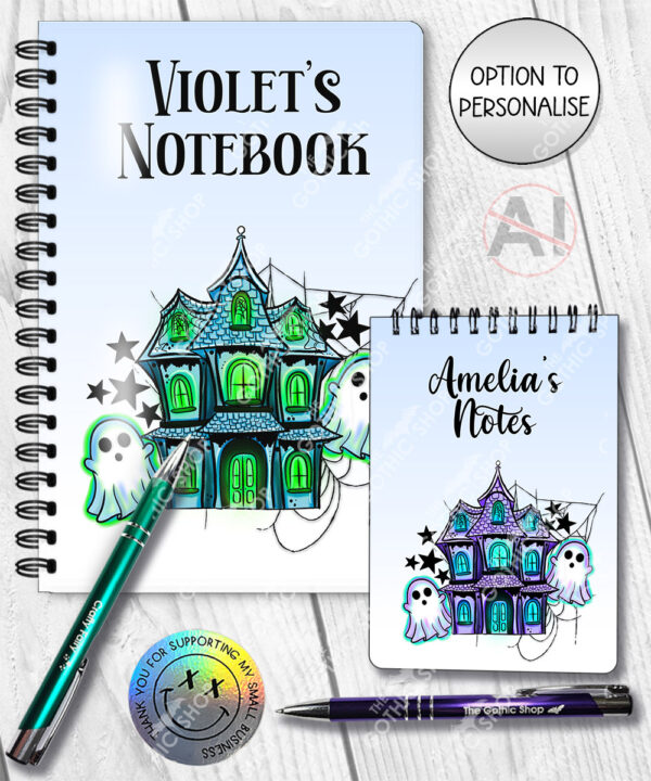 20165 haunted house personalised notebook 5