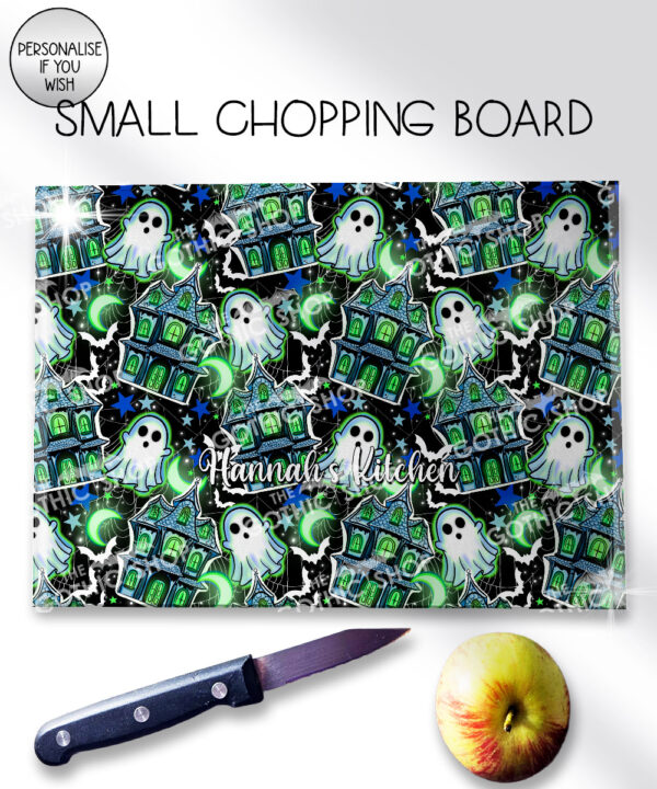 20167 haunted house personalised chopping board 2