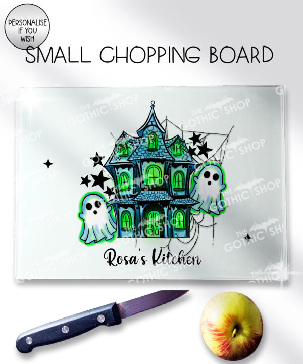 20167 haunted house personalised chopping board 3