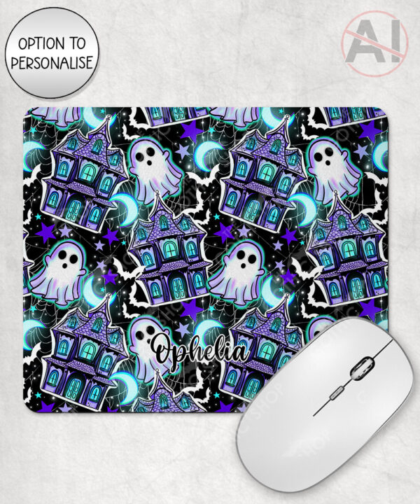 20169 haunted house personalised mousemat 2