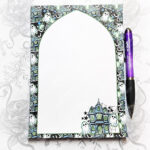 haunted mansion & ghosts gothic halloween a5 notepad