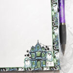 haunted mansion & ghosts gothic halloween a5 notepad