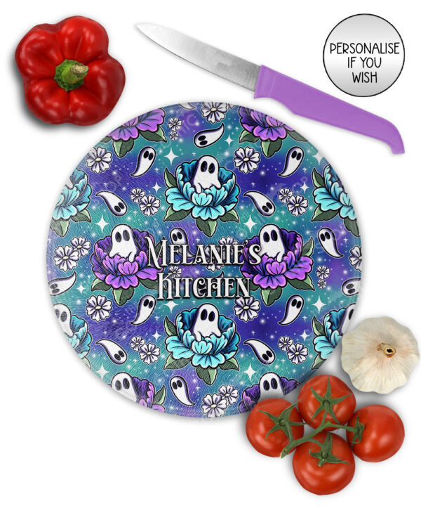 20176 peony ghosts spooky chopping board 3