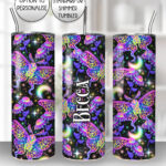 midnight cats gothic straight tumbler option to personalise (copy)