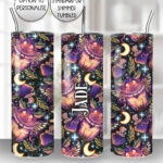 glow moths gothic straight tumbler option to personalise