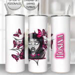 goth girl straight tumbler option to personalise