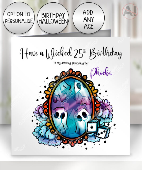 20185 personalised shattered ghosts birthday card