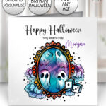 20185 personalised shattered ghosts halloween card