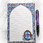 shattered ghost mirrors gothic halloween a5 notepad