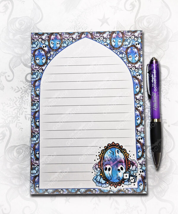 shattered ghost mirrors gothic halloween a5 notepad