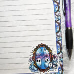 shattered ghost mirrors gothic halloween a5 notepad