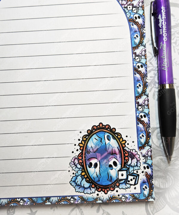 shattered ghost mirrors gothic halloween a5 notepad