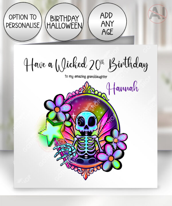 20192 personalised skeleton fairy gothic card 1
