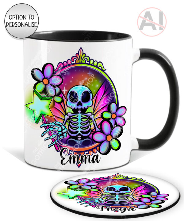 20193 personalised skeleton fairy gothic mug 5