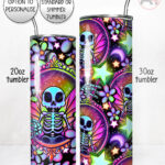 20194 personalised skeleton fairy gothic tumbler 4