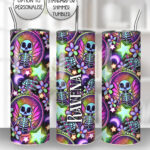 20194 personalised skeleton fairy gothic tumbler 5