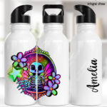 20195 personalised skeleton fairy gothic water bottle 1