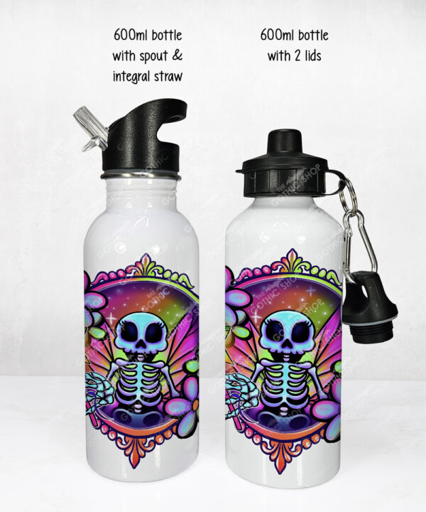 20195 personalised skeleton fairy gothic water bottle 4