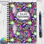 20196 personalised skeleton fairy gothic notebook 2