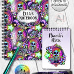 20196 personalised skeleton fairy gothic notebook 4
