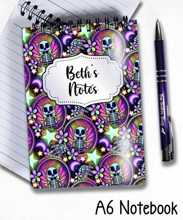 20196 personalised skeleton fairy gothic notebook 5