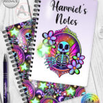 20196 personalised skeleton fairy gothic notebook 6
