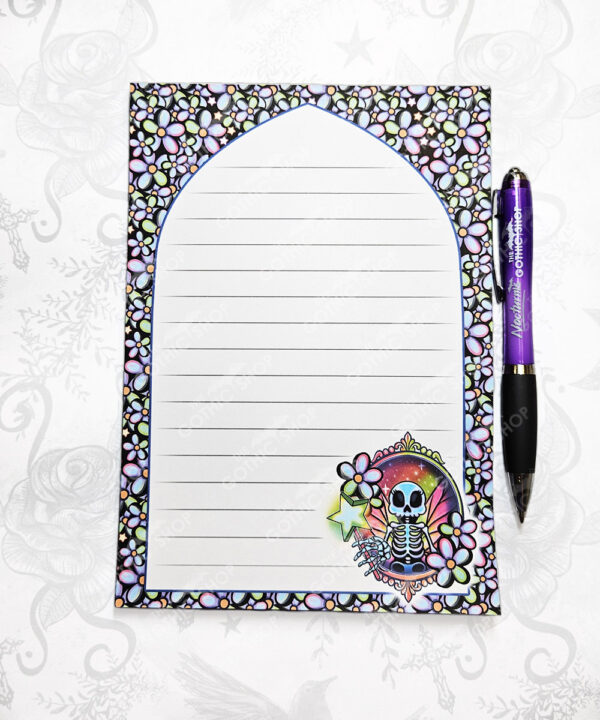 skeleton fairy cameo gothic a5 notepad