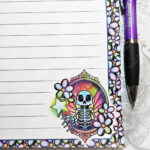 skeleton fairy cameo gothic a5 notepad