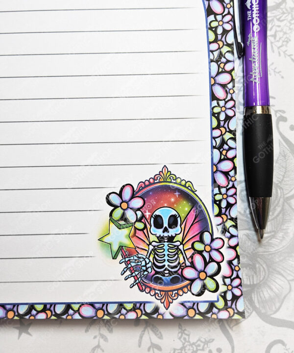 skeleton fairy cameo gothic a5 notepad