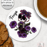 20198 skellie plant gothic coaster