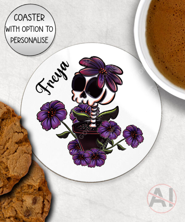 20198 skellie plant gothic coaster