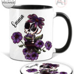 20198 skellie plant gothic mug coaster