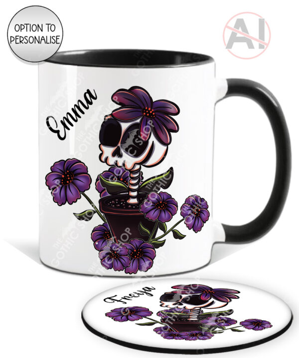 20198 skellie plant gothic mug coaster