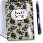 tatted bugs & moths beige gothic notebook journal option to personalise