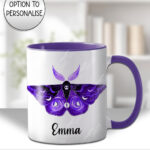 20206 purple deathmoth gothic moth personalised mug 1