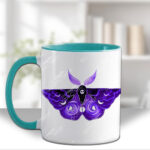 20206 purple deathmoth gothic moth personalised mug 2