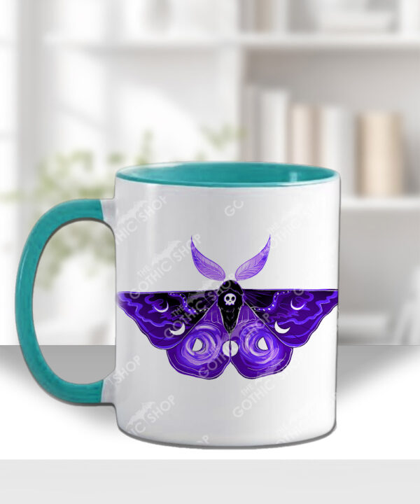 20206 purple deathmoth gothic moth personalised mug 2