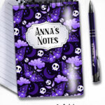 20211 purple deathmoth gothic moth personalised notebook 5