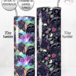 20217 floral creatures gothic tumbler 4