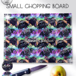 20218 floral creatures gothic chopping board 3