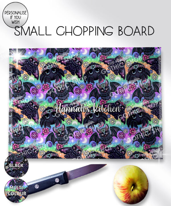 20218 floral creatures gothic chopping board 3