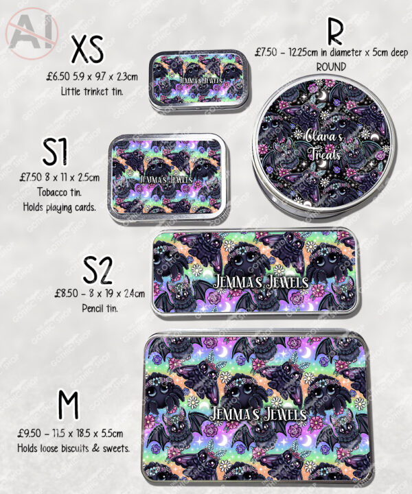 20219 floral creatures gothic storage tin 3