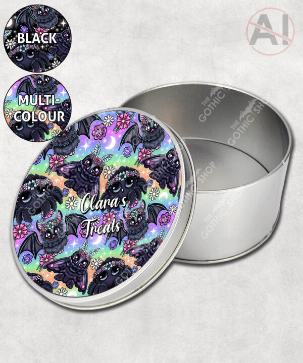 20219 floral creatures gothic storage tin 4