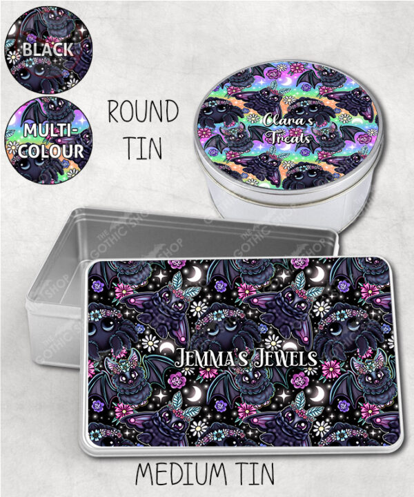 20219 floral creatures gothic storage tin 5