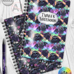 20220 floral creatures gothic notebook 1